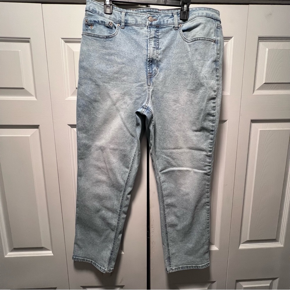 Frye High Rise Crop Jeans Uncuffed  Women's Size 16/34 Stevie Wash #1859395